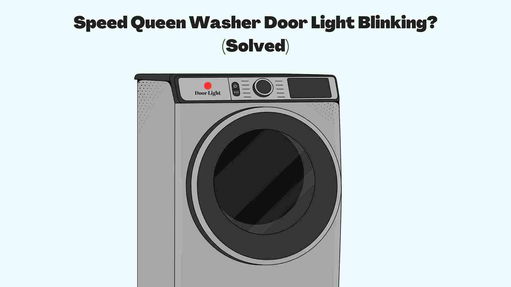 speed queen commercial washer in use light blinking