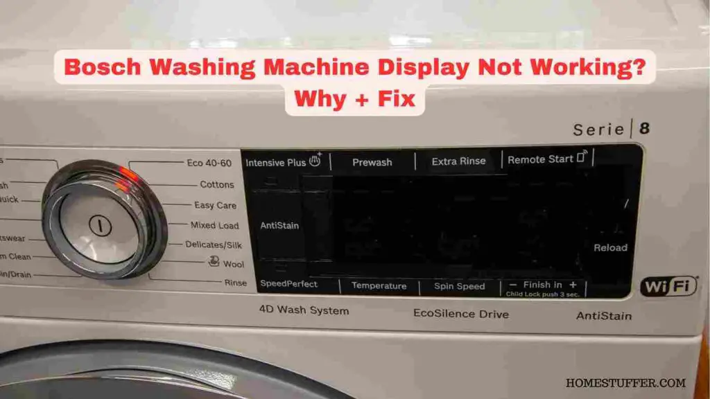 Bosch Washing Machine Display Not Working?