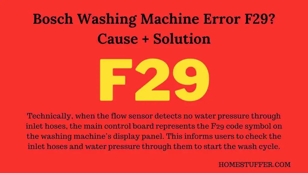 Bosch Washing Machine Error F29?