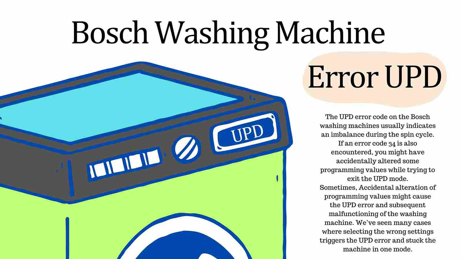 Bosch Washing Machine Error UPD Causes and Solutions